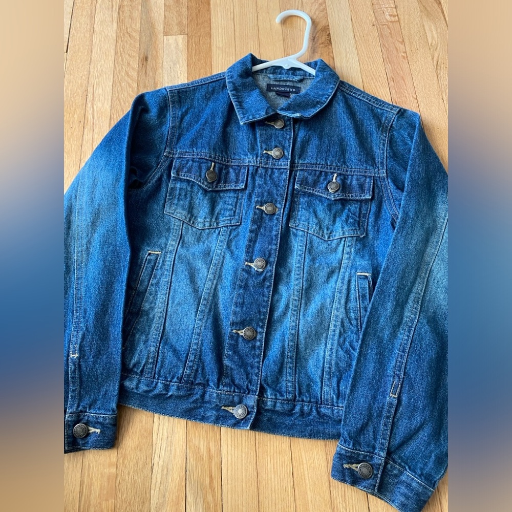 LANDS END Kids size 12 denim jacket